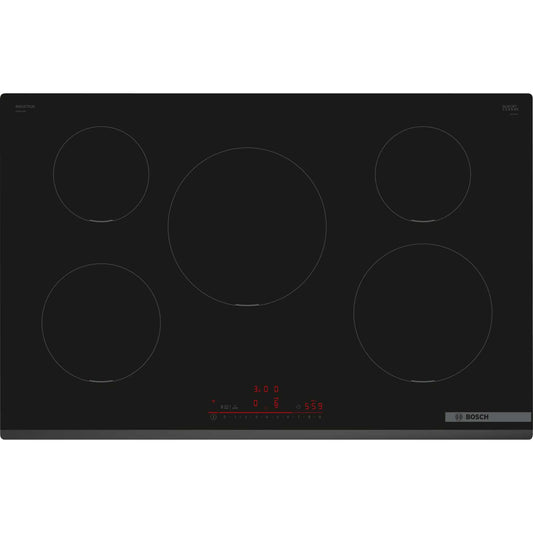 Bosch PIV831HB1E Series 6 5 Burner 80cm Induction Hob - Black