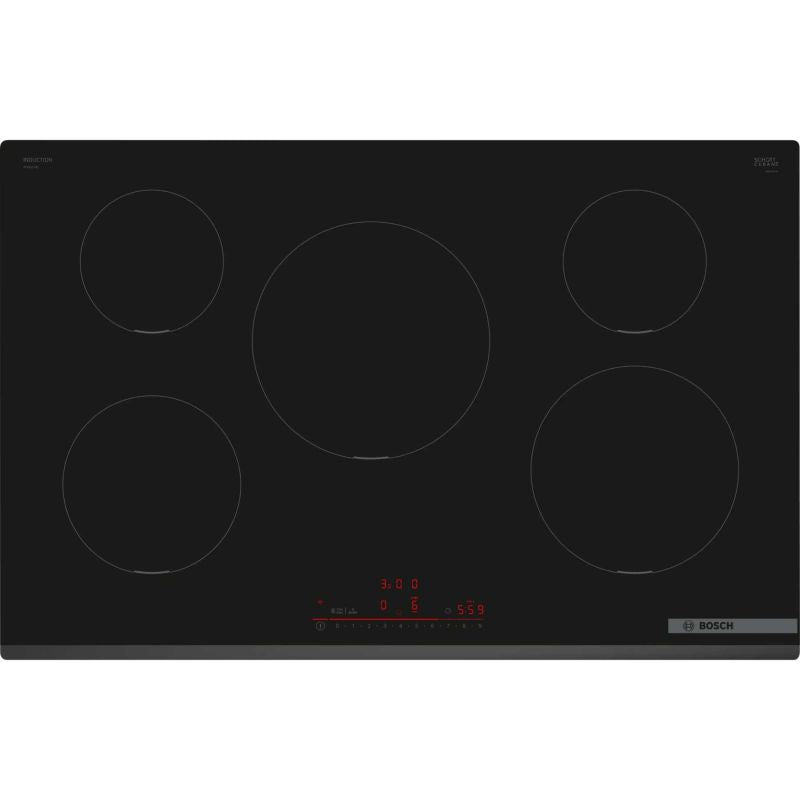 Bosch PIV831HB1E Series 6 5 Burner 80cm Induction Hob - Black