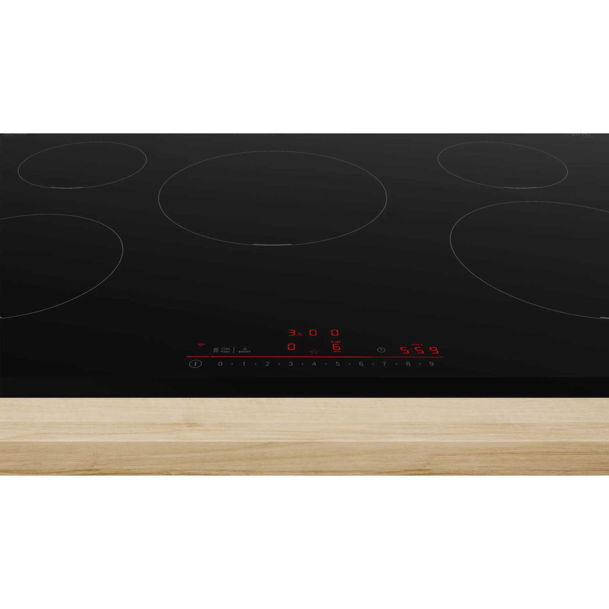 Bosch PIV831HB1E Series 6 5 Burner 80cm Induction Hob - Black