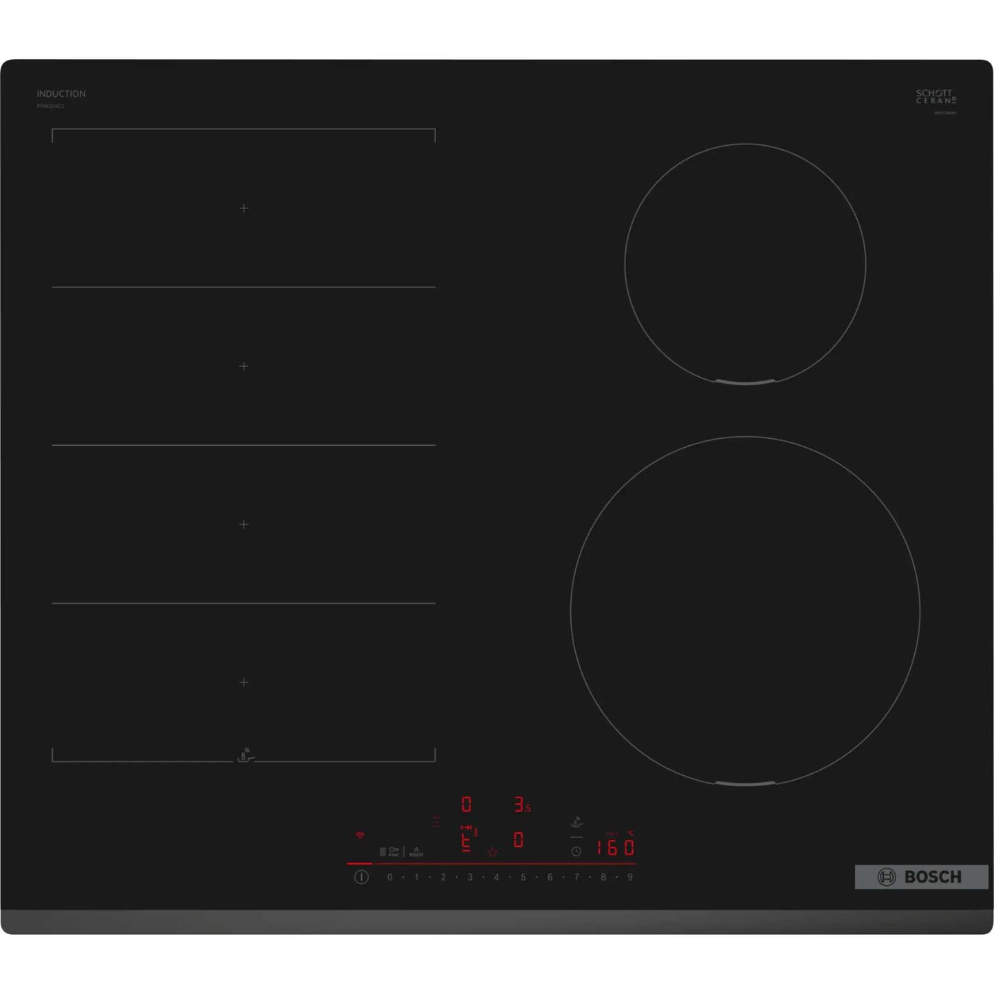 Bosch PIX631HC1E Series 6 60cm Induction Hob - Black