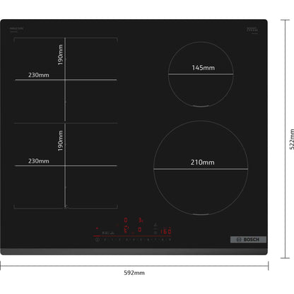 Bosch PIX631HC1E Series 6 60cm Induction Hob - Black