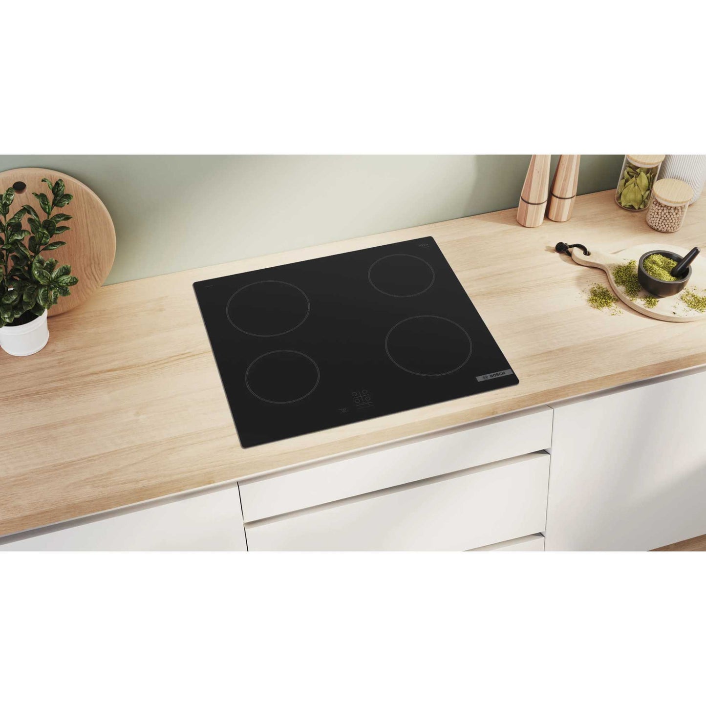 Bosch PKE61RAA8B Series 2 60cm 4 Burner Ceramic Electric Hob