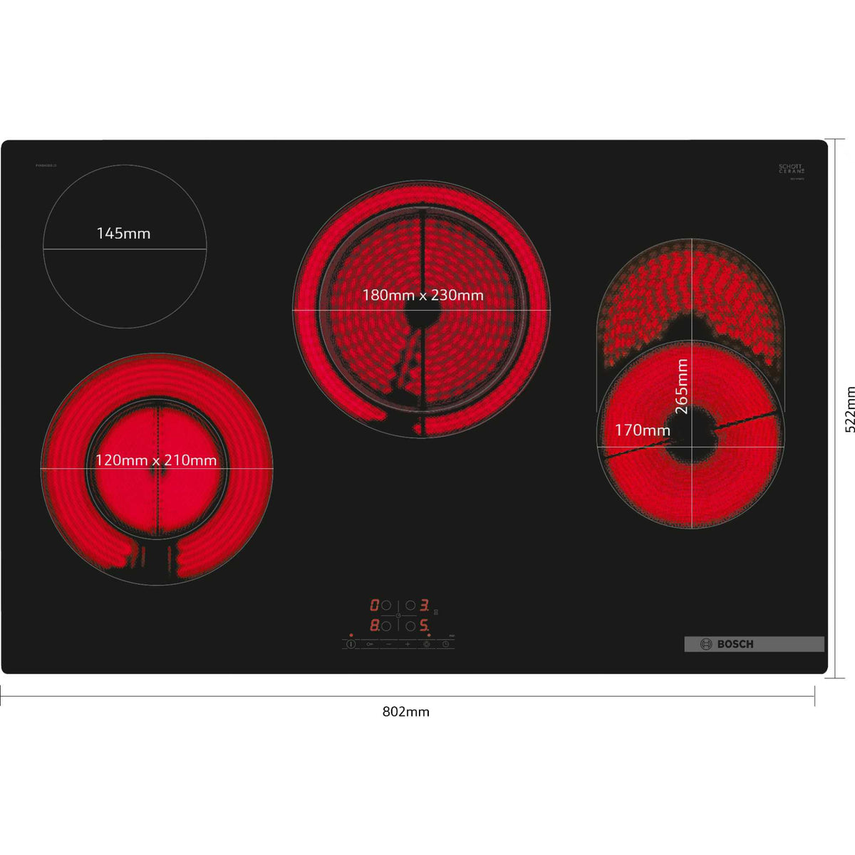 Bosch PKH811BB1D 80cm Built-in Electric Hob