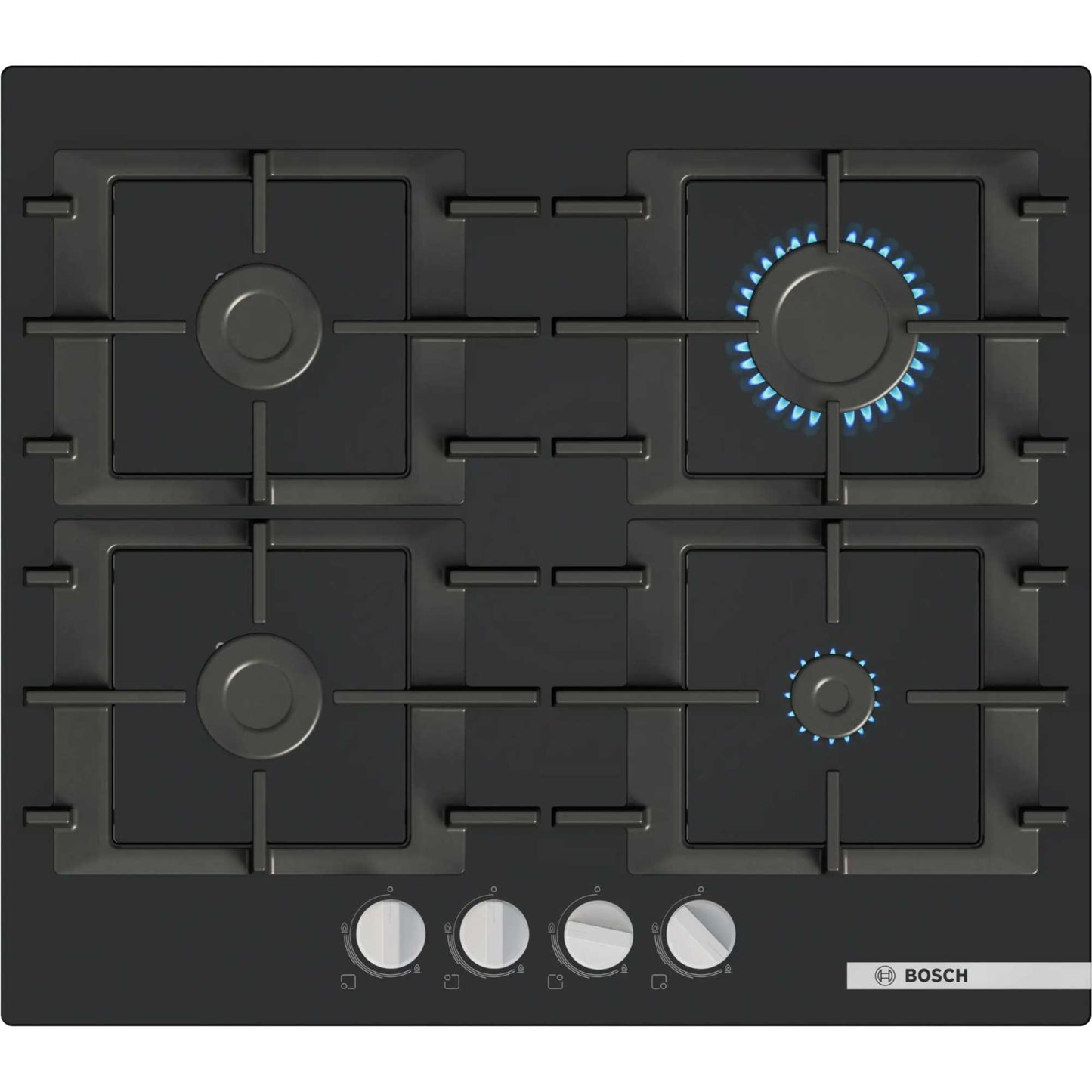 Bosch PNP6B6K40 Series 4 60cm 4 Burner Glass Gas Hob - Black