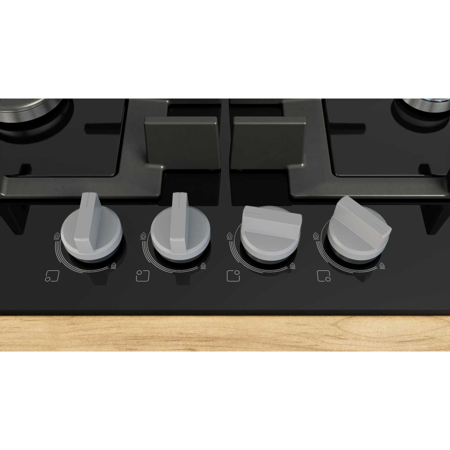 Bosch PNP6B6K40 Series 4 60cm 4 Burner Glass Gas Hob - Black