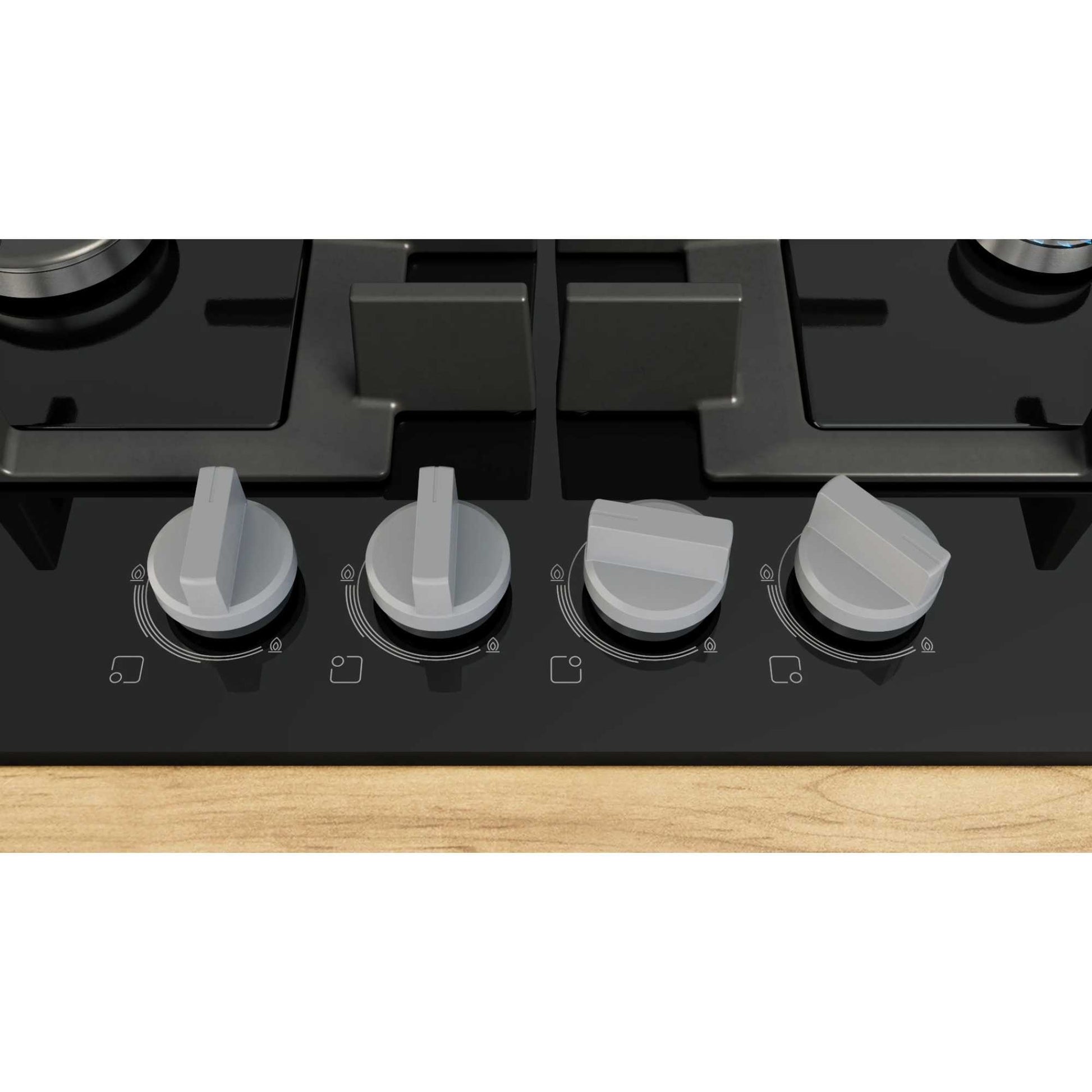 Bosch PNP6B6K40 Series 4 60cm 4 Burner Glass Gas Hob - Black