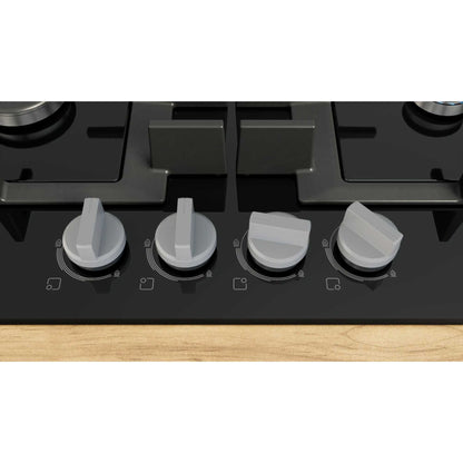 Bosch PNP6B6K40 Series 4 60cm 4 Burner Glass Gas Hob - Black