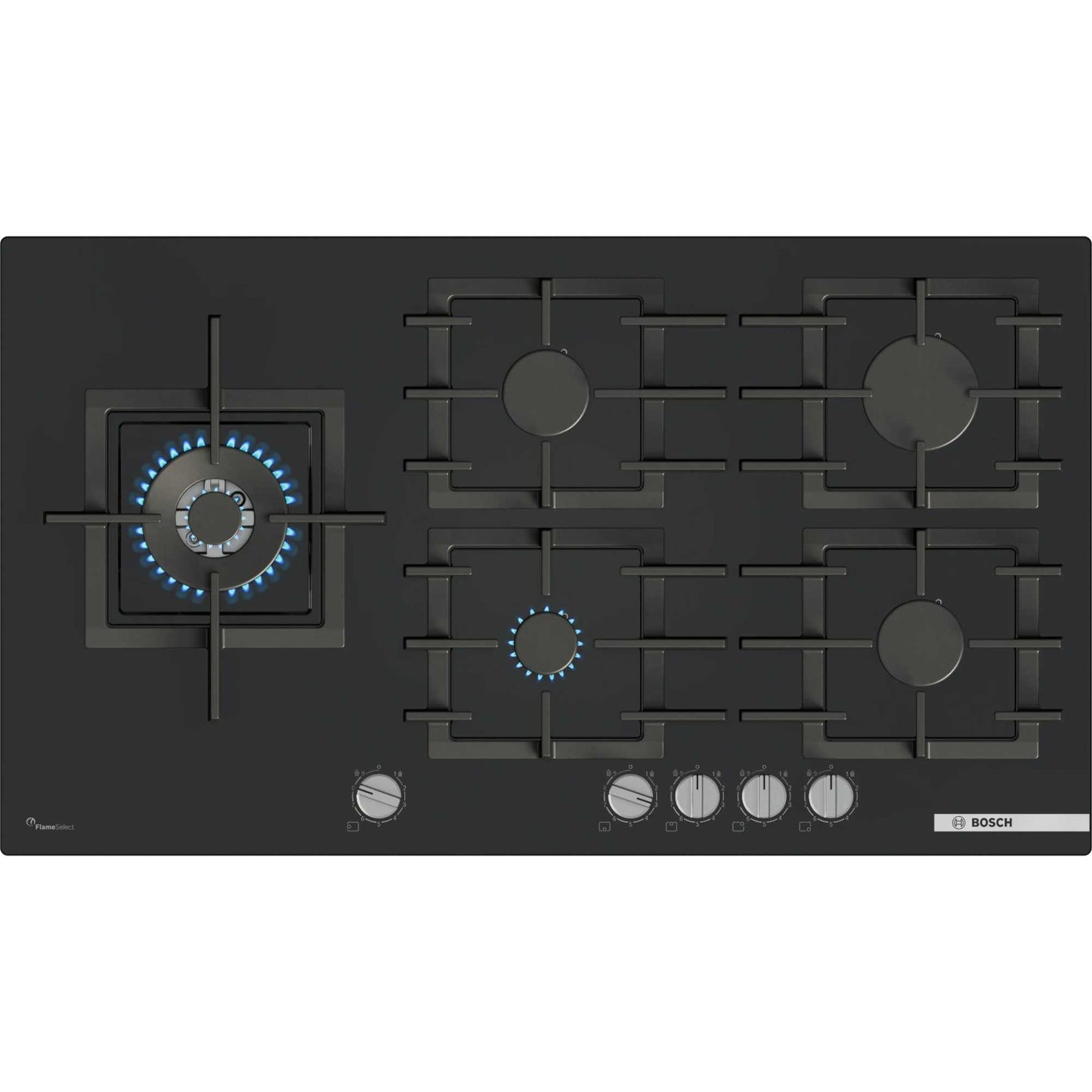 Bosch Serie 6 PPM9A6I40 hob Black Built-in 90 cm Gas 5 zone