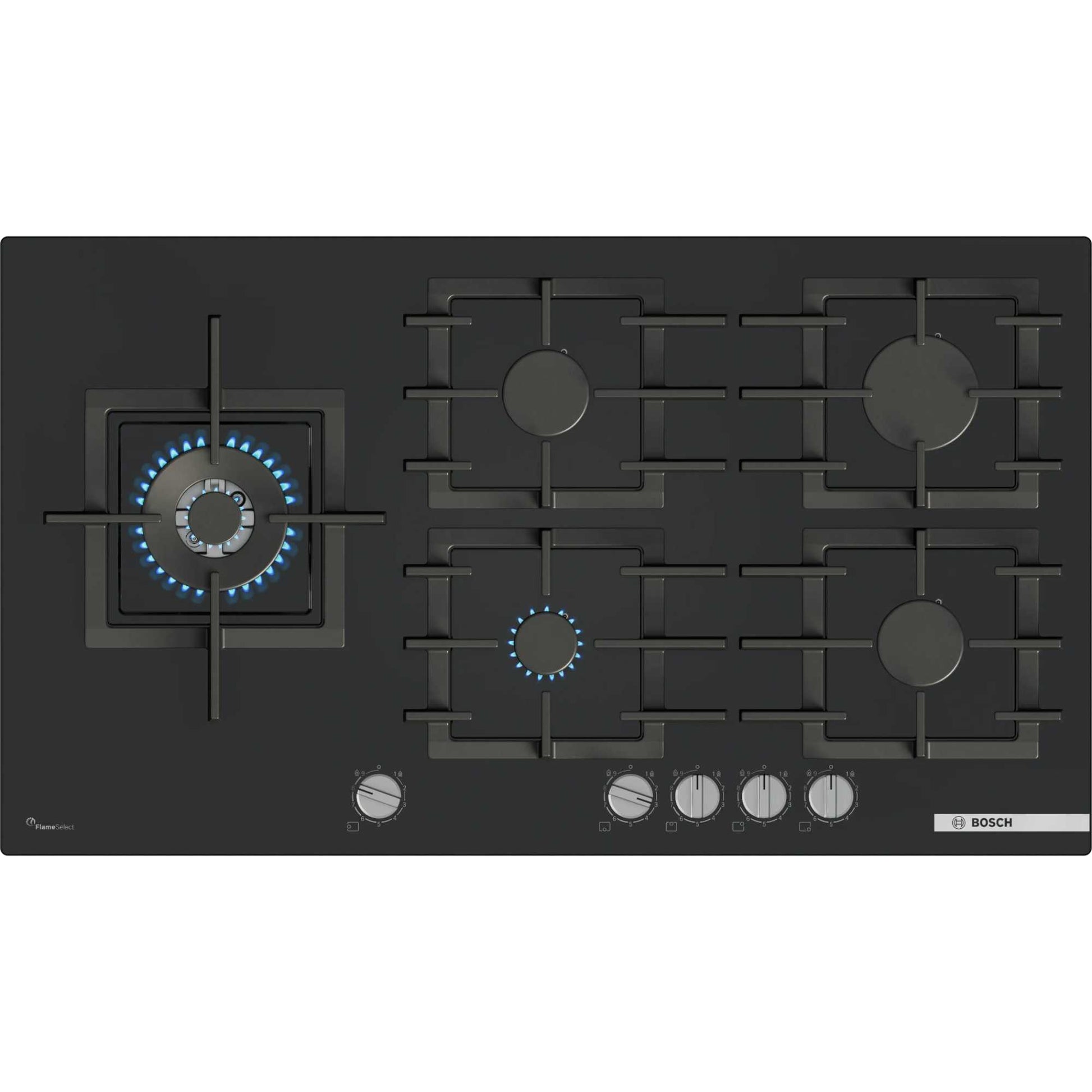 Bosch Serie 6 PPM9A6I40 hob Black Built-in 90 cm Gas 5 zone