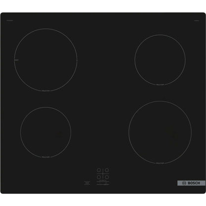 Bosch PUG61RAA5B Series 2 60cm 4 Zone Induction Hob with Plug - Black