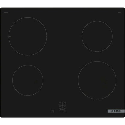 Bosch PUG61RAA5B Series 2 60cm 4 Zone Induction Hob with Plug - Black