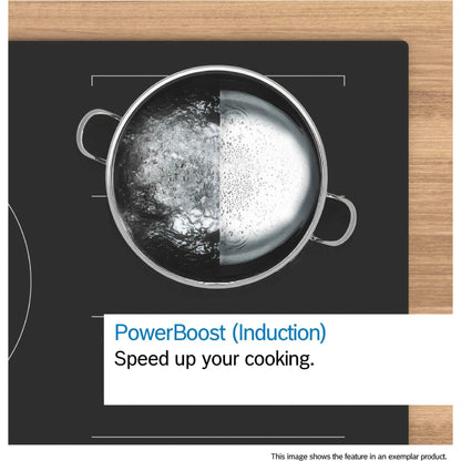 Bosch PUG61RAA5B Series 2 60cm 4 Zone Induction Hob with Plug - Black
