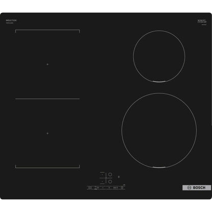 Bosch PWP611BB5B 600mm 4 Burner Induction Hob with Plug