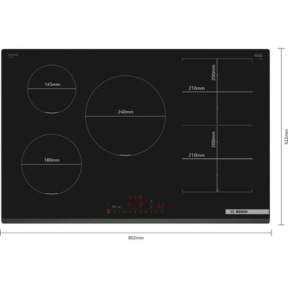 Bosch PXV831HC1E Series 6 80cm Smart 5 Burner Hob - Black