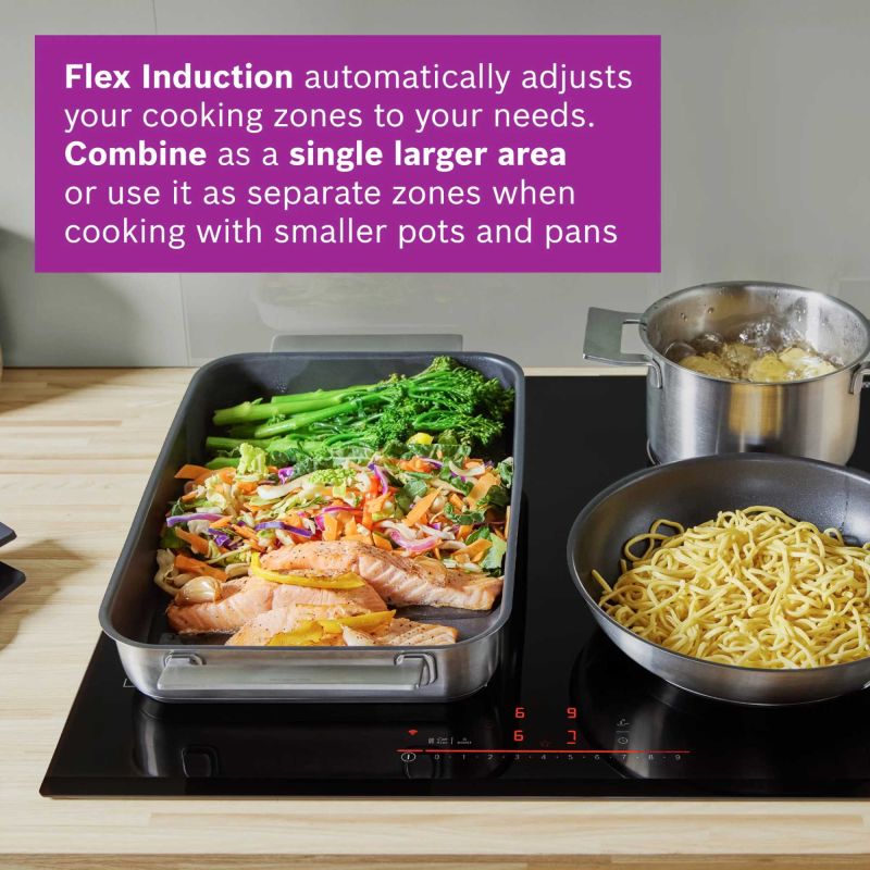 Bosch PXV831HC1E Series 6 80cm Smart 5 Burner Hob - Black