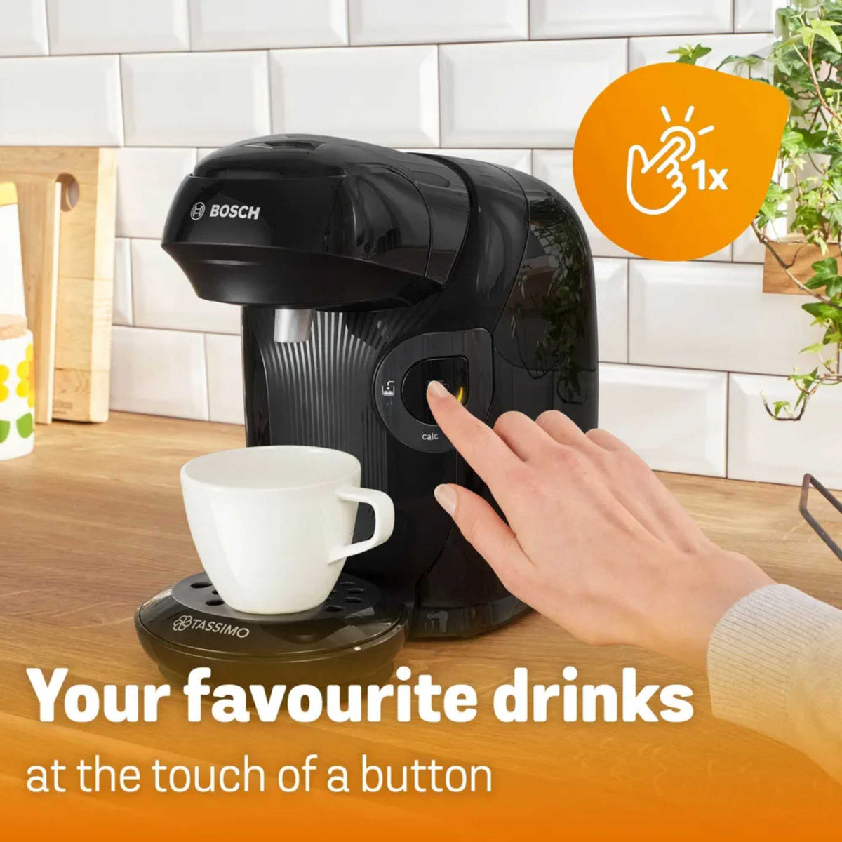 Bosch TAS112EGB Tassimo Style Friendly Coffee Machine - Black