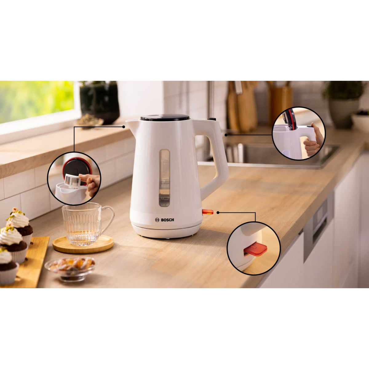 Bosch TWK1M121GB MyMoment 1.7L Kettle - White