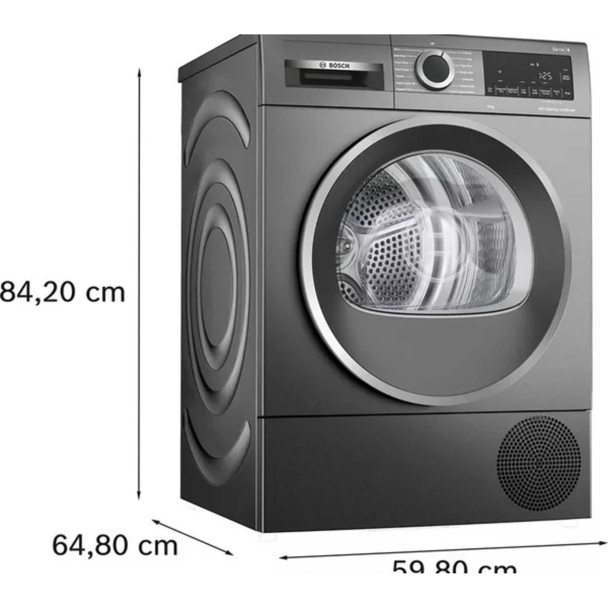 Bosch Series 6 9kg Heat Pump Tumble Dryer - WQG245R2GB