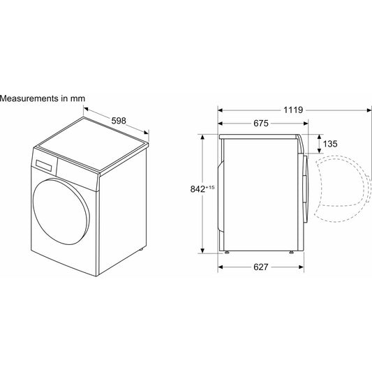 Bosch Series 8 9kg Heat Pump Tumble Dryer - WRB247C9GB