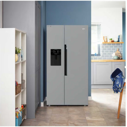 Beko ASP352VPX American Style 571l NeoFrost Fridge Freezer - Brushed Steel