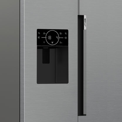 Beko ASP352VPX American Style 571l NeoFrost Fridge Freezer - Brushed Steel