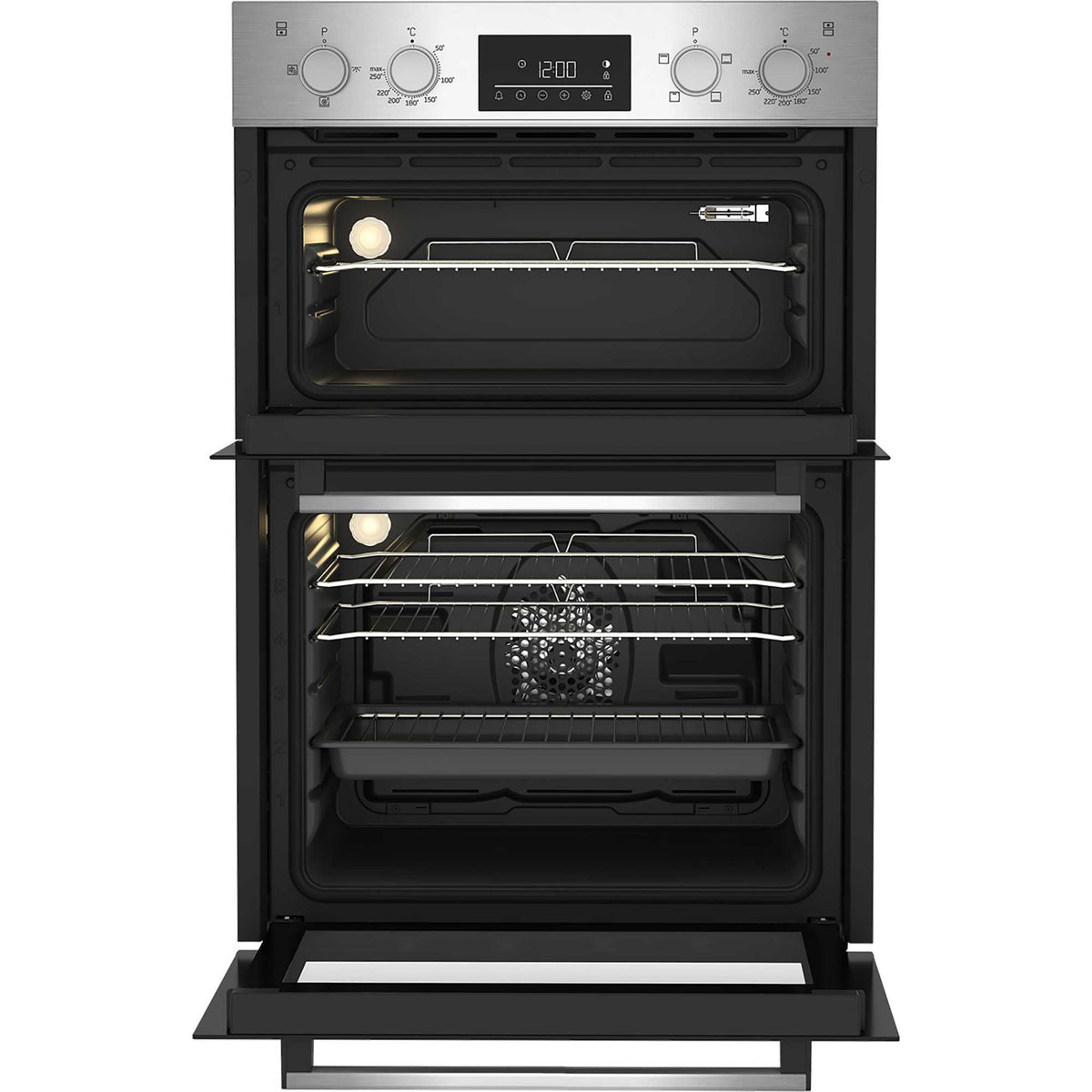 Beko BBADF22300X Built-In Double Oven 105L Capacity