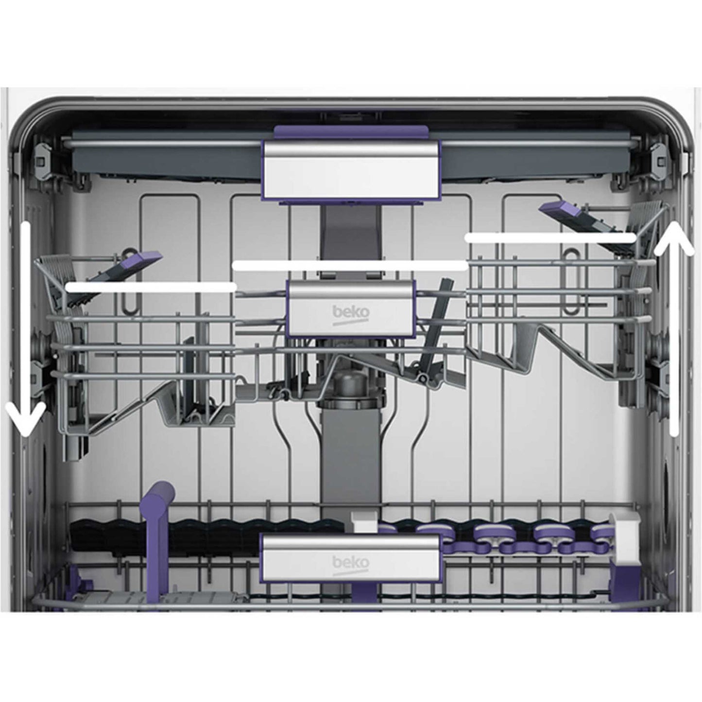 Beko Freestanding Full-Sized Dishwasher - BDFN26430W
