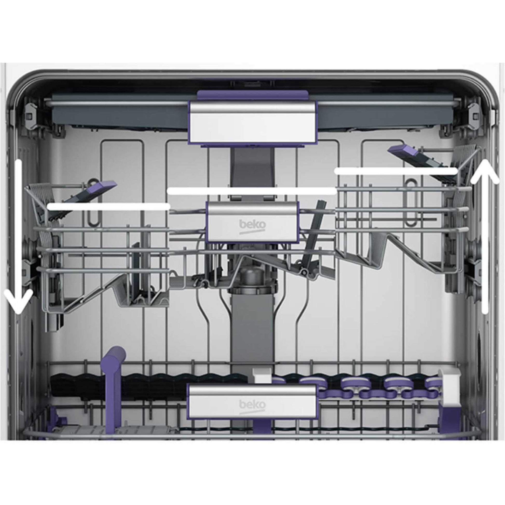 Beko Freestanding Full-Sized Dishwasher - BDFN26430W