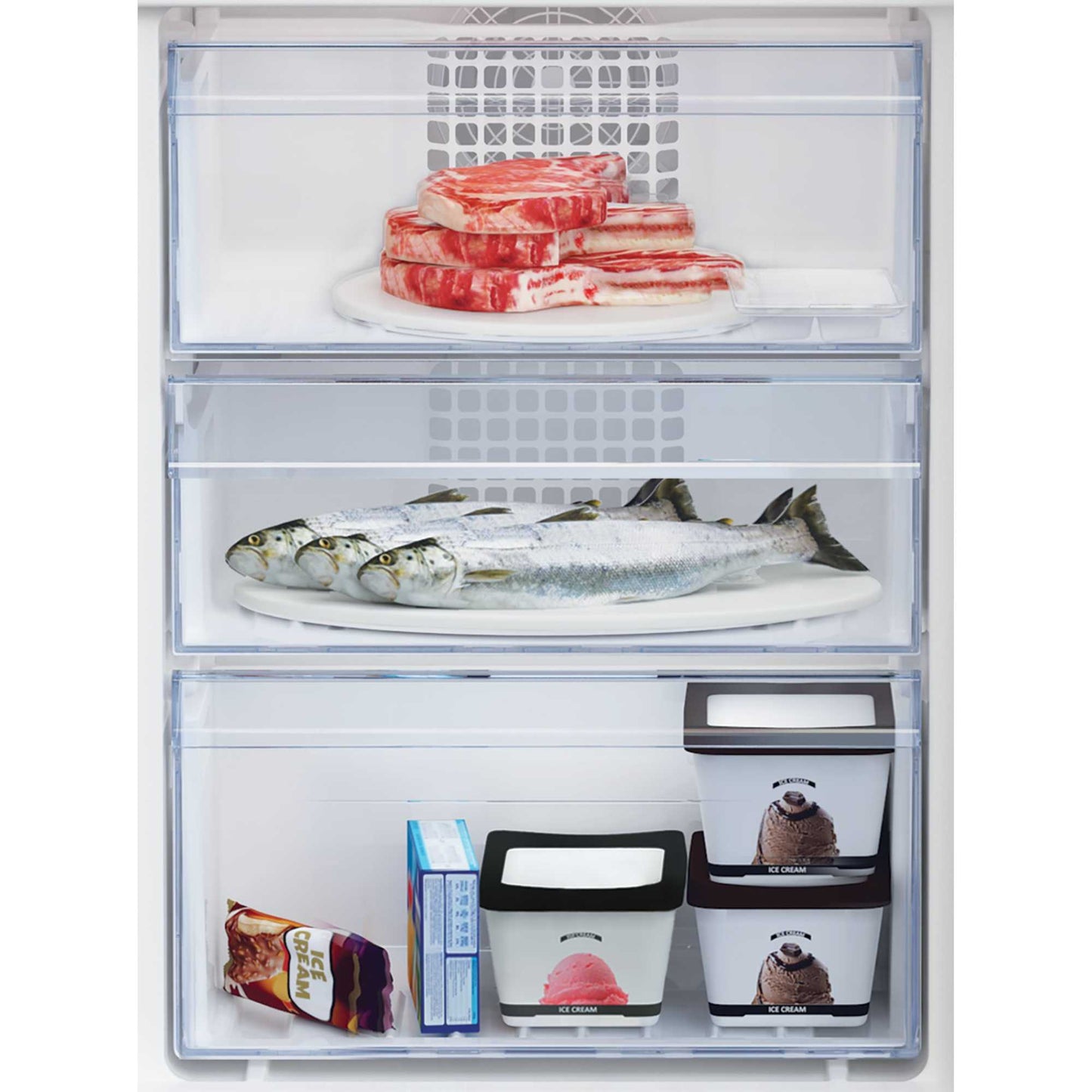 Beko Fridge Freezer 50/50 Frost Free - Black - CFG4552B