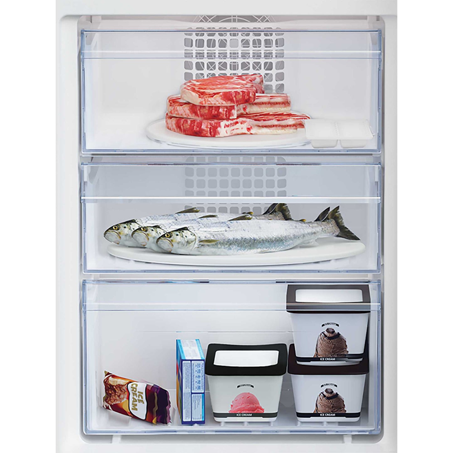 Beko Frost Free Fridge Freezer 50/50 No Frost - Silver - CFG4552S