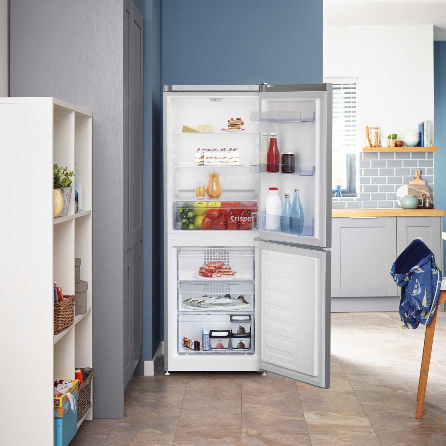 Beko Frost Free Fridge Freezer 50/50 No Frost - Silver - CFG4552S