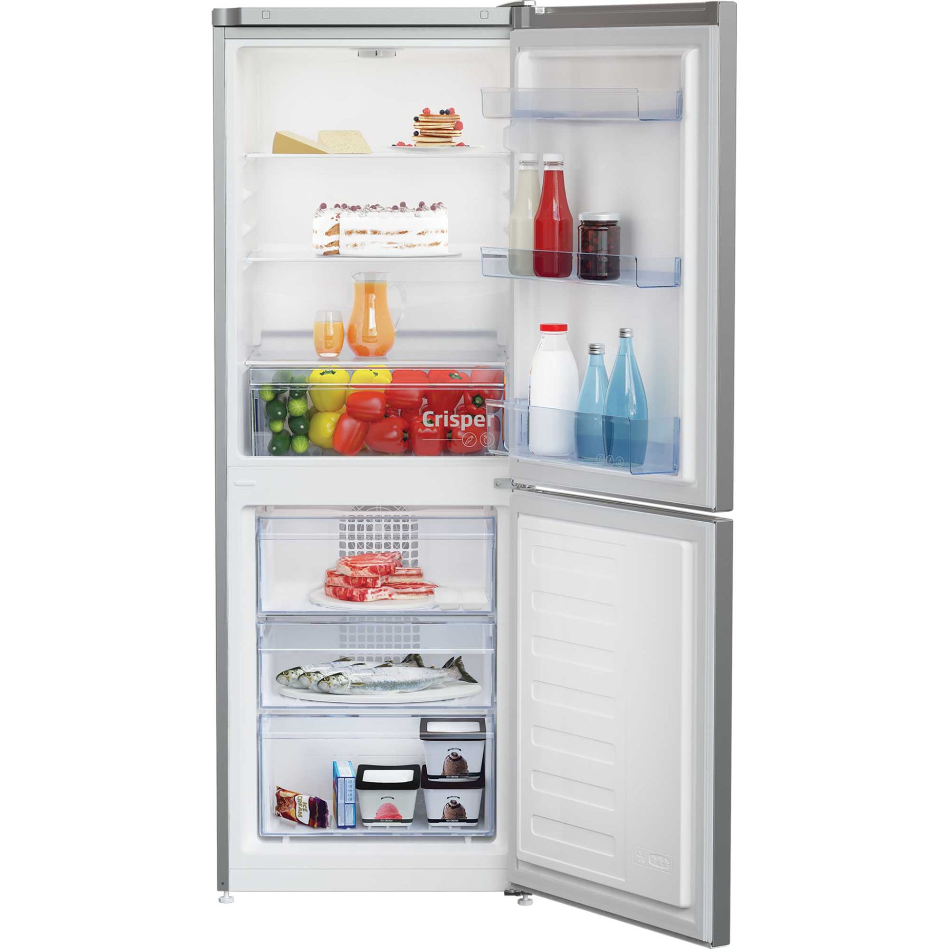Beko Frost Free Fridge Freezer 50/50 No Frost - Silver - CFG4552S