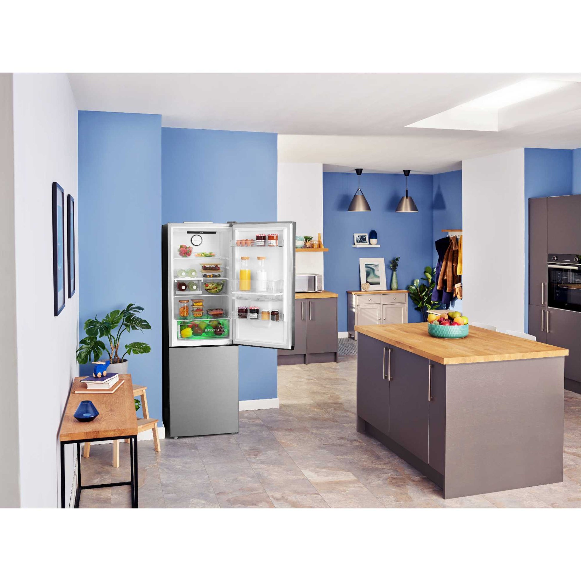 Beko Freestanding Fridge Freezer 70/30 AeroFlow Stainless Steel - CNB3G4686DVP