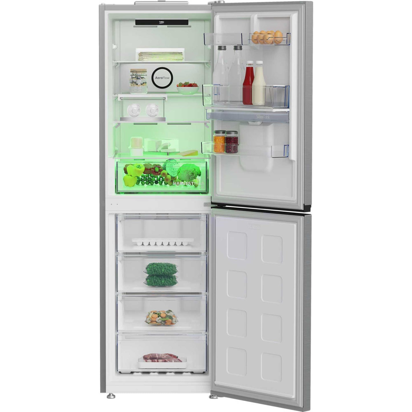 Beko Fridge Freezer 50/50 Frost Free - Stainless Steel - CNG4692DVPS
