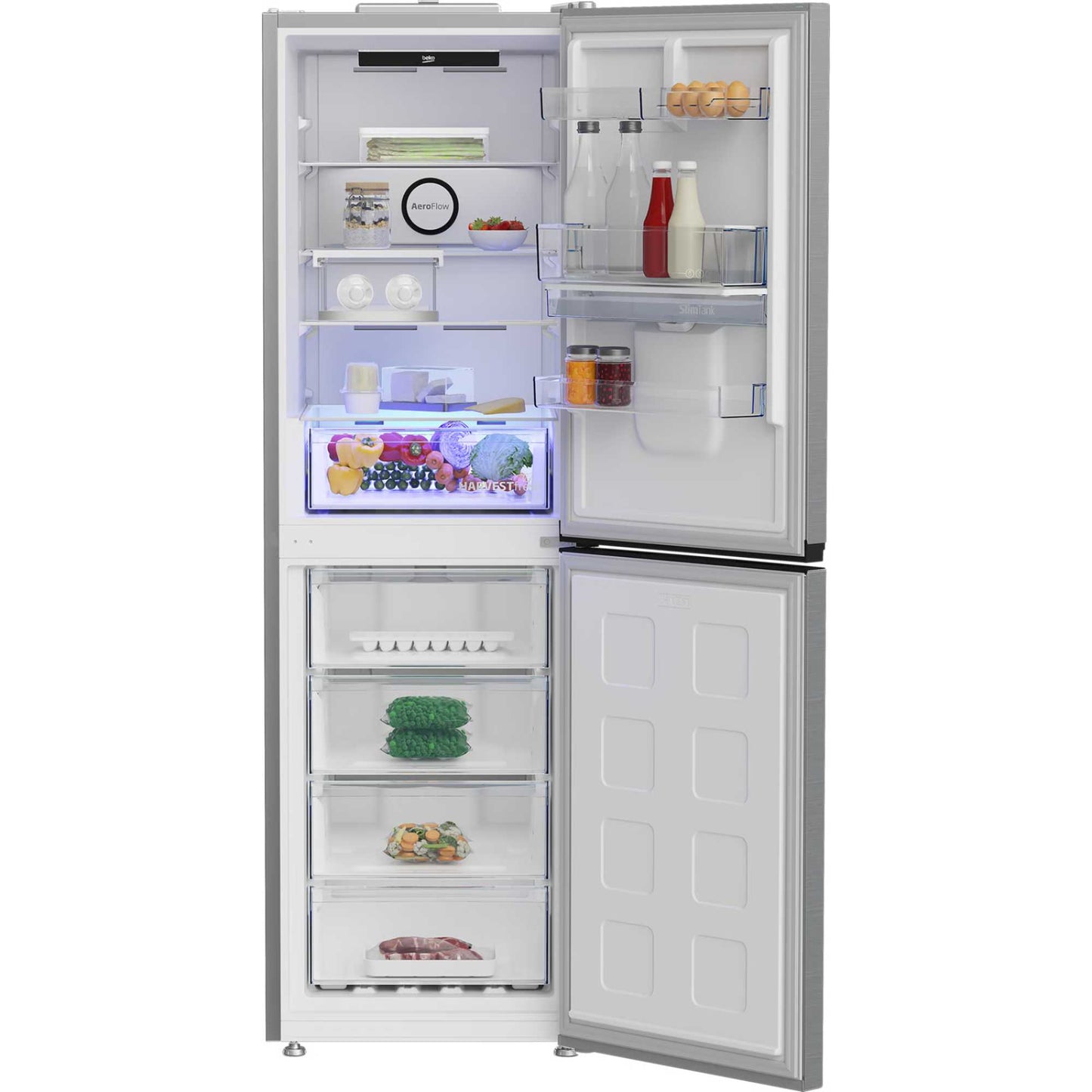 Beko Fridge Freezer 50/50 Frost Free - Stainless Steel - CNG4692DVPS