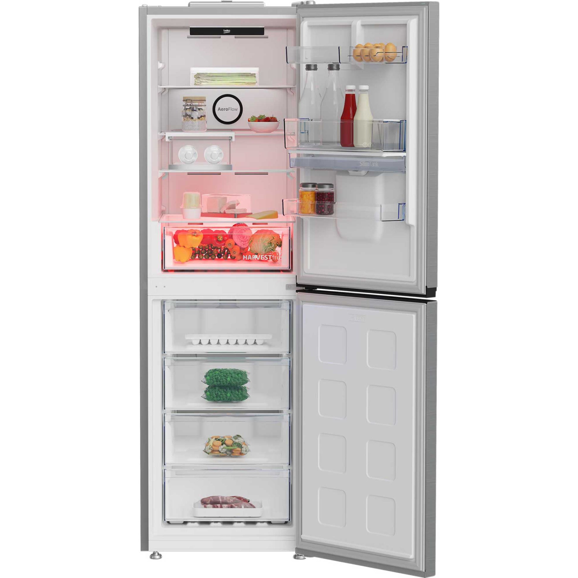 Beko Fridge Freezer 50/50 Frost Free - Stainless Steel - CNG4692DVPS