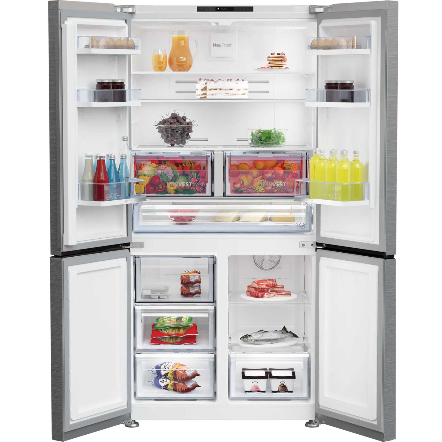 Beko American Style Fridge Freezer 50/50 NeoFrost - Stainless Steel - GN446224VPS