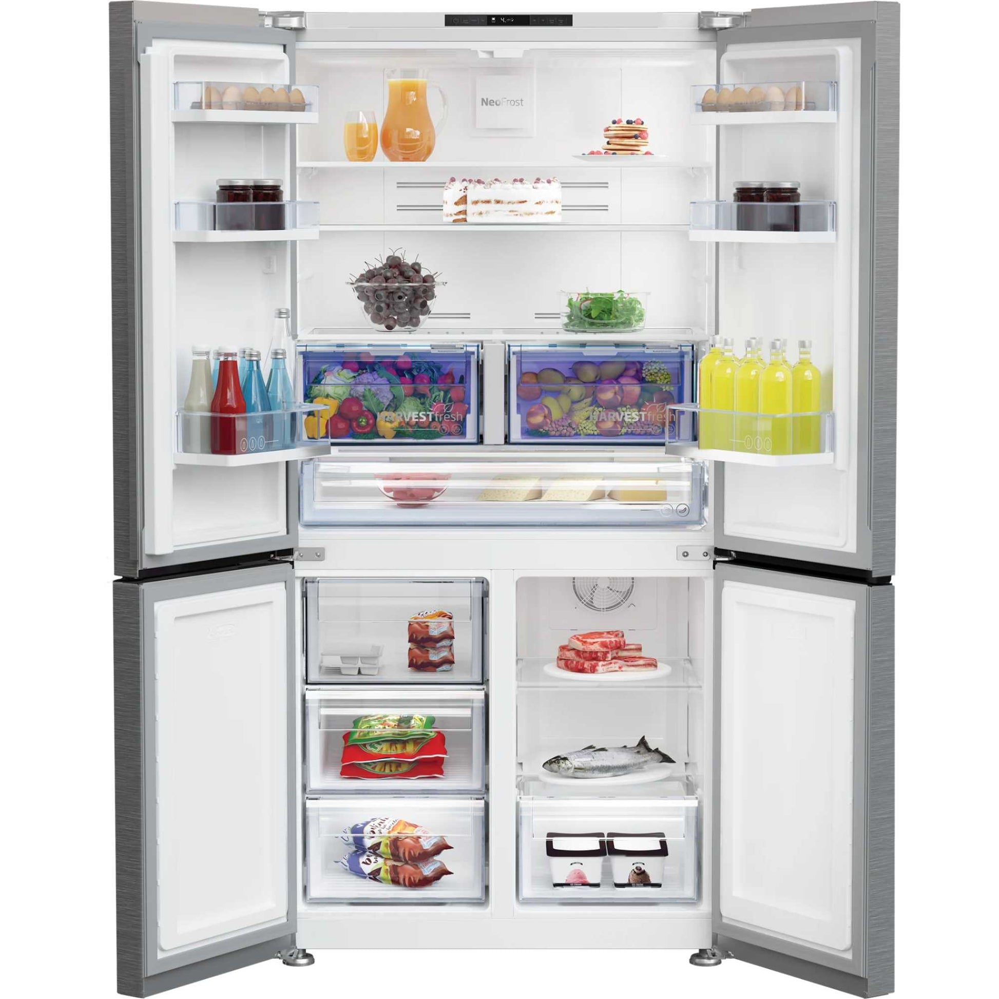 Beko American Style Fridge Freezer 50/50 NeoFrost - Stainless Steel - GN446224VPS