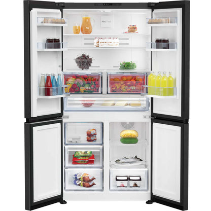 Beko American Style Fridge Freezer 50/50 NeoFrost - Black Steel - GN446224VPZ