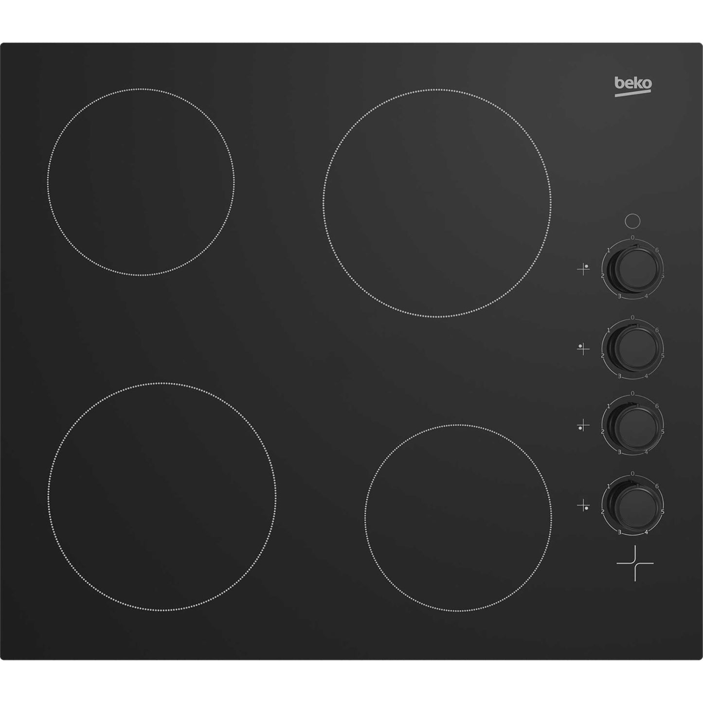 Beko HIC64102 4 Burner 60cm Electric Ceramic Hob