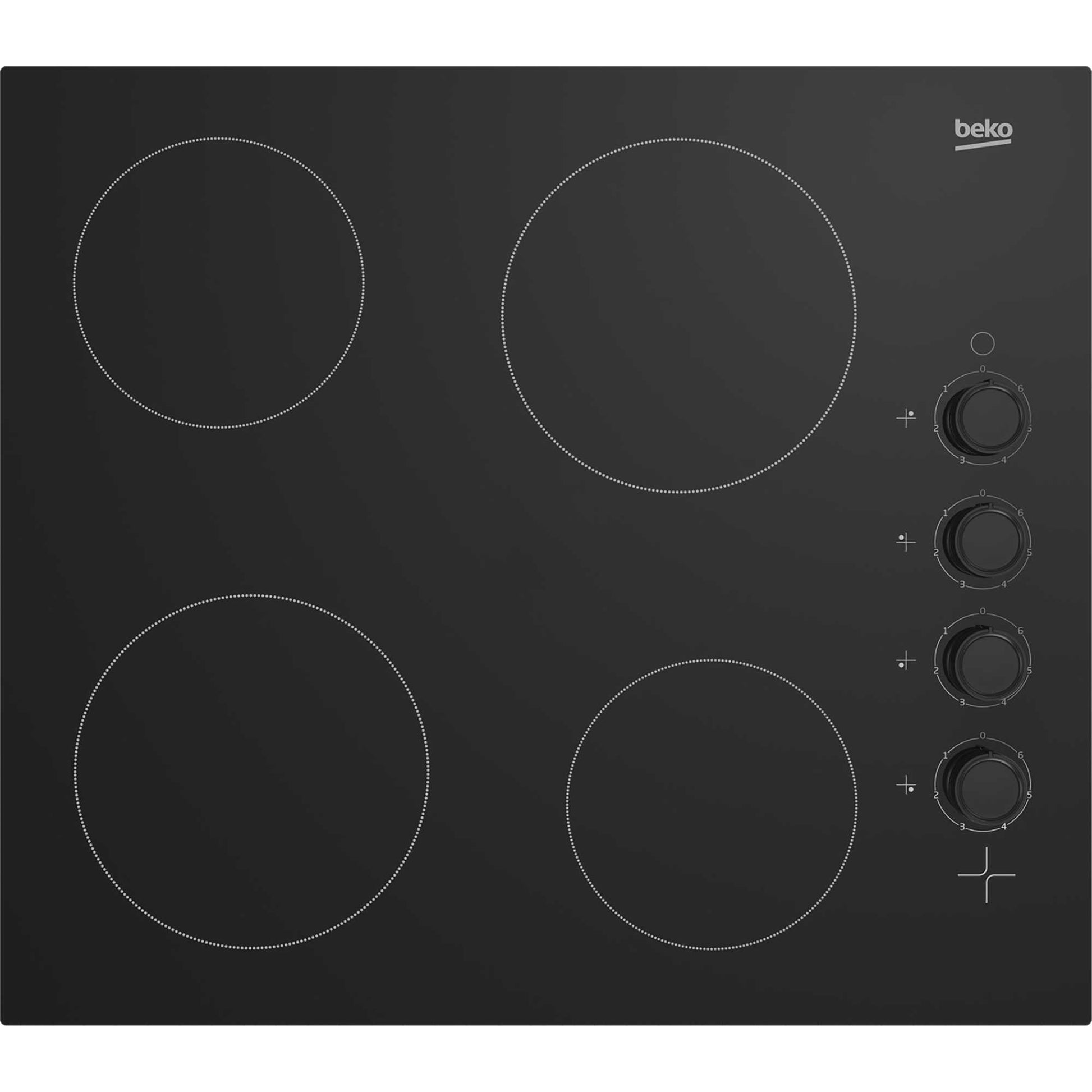 Beko HIC64102 4 Burner 60cm Electric Ceramic Hob