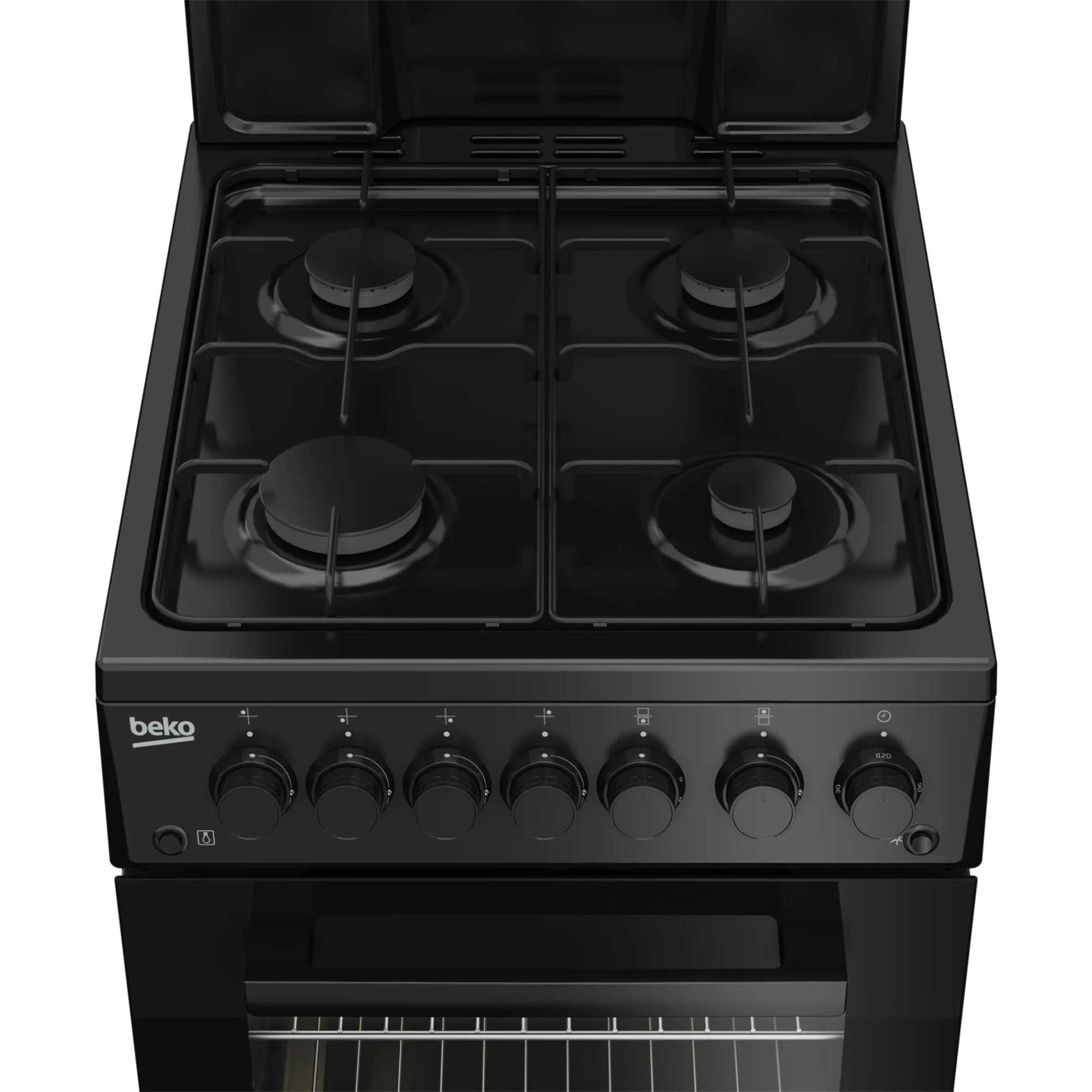 Beko 50cm Gas Single Oven Cooker - KA52NEK