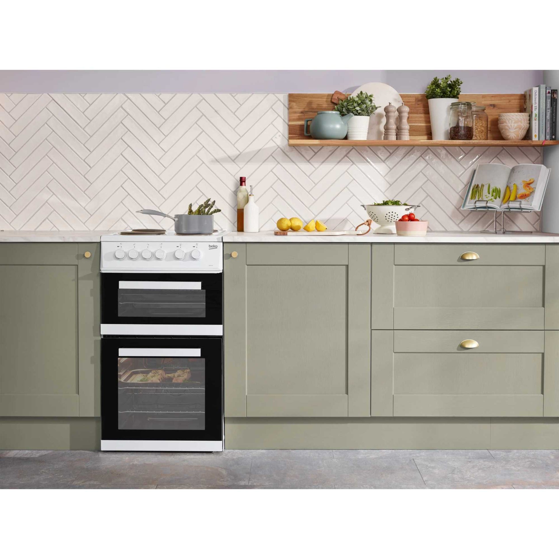 Beko 50cm Electric Single Oven Cooker - KD533AW