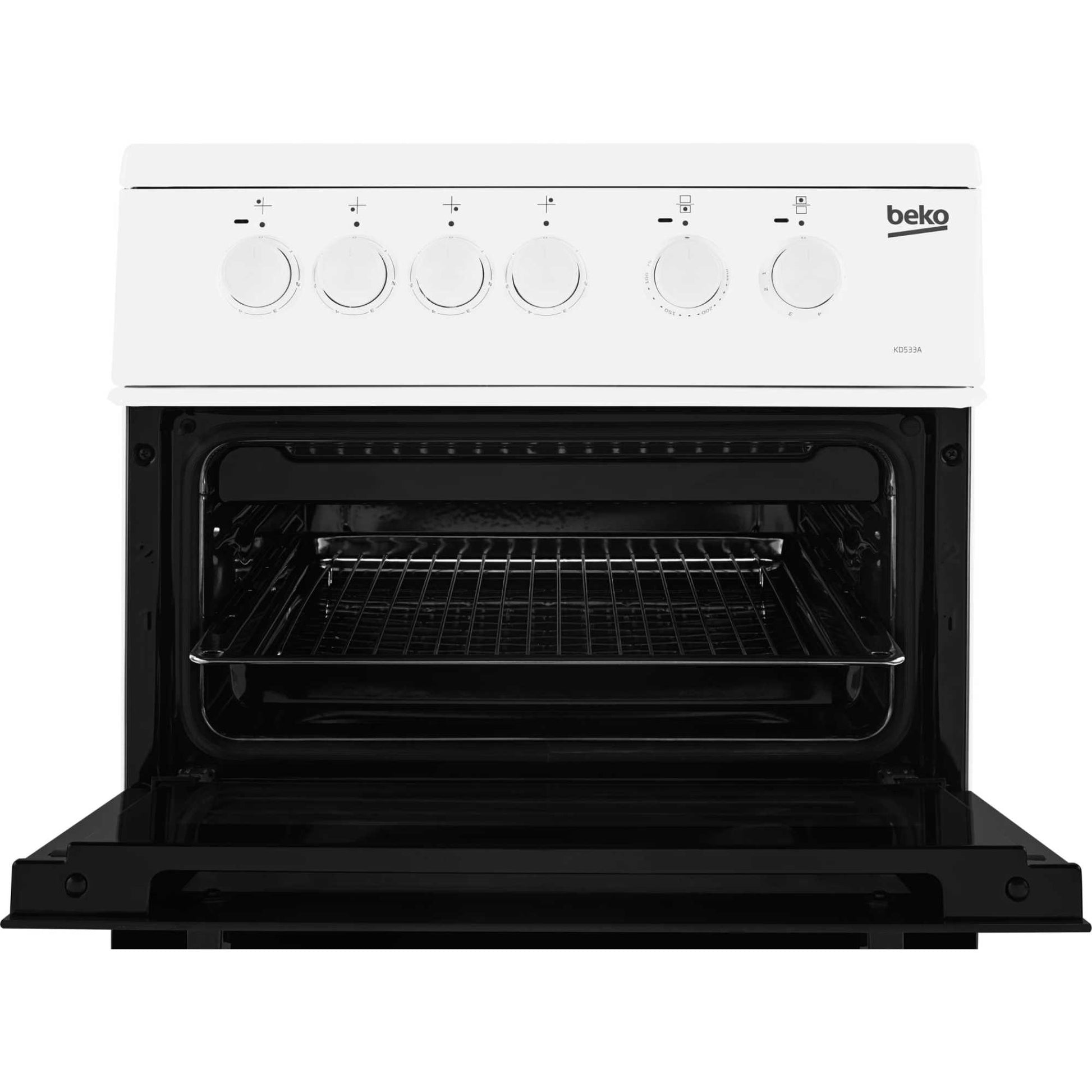 Beko 50cm Electric Single Oven Cooker - KD533AW