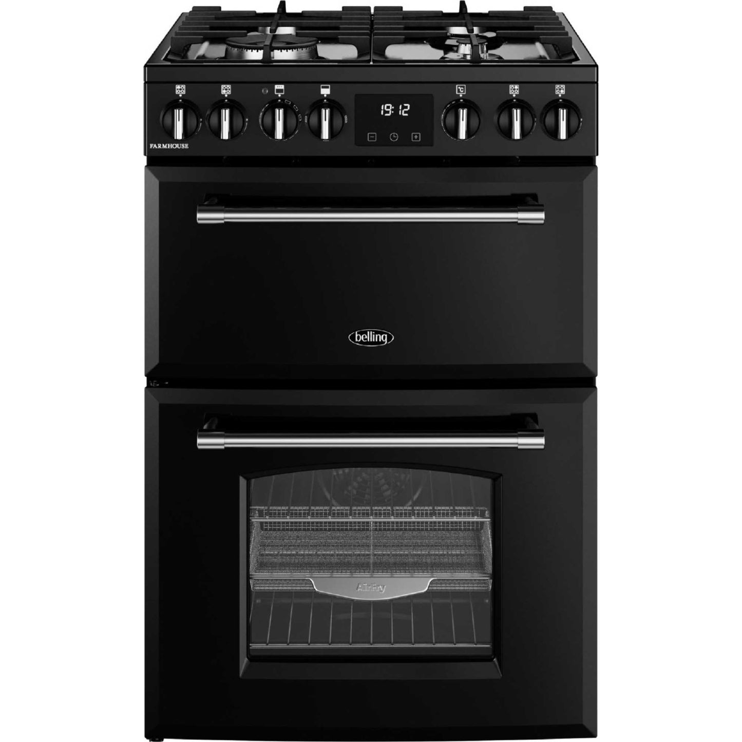 Belling Farmhouse 60DF Mini Range 60cm Dual Fuel Double Oven Cooker - MRAFHOUSE60DFBLK