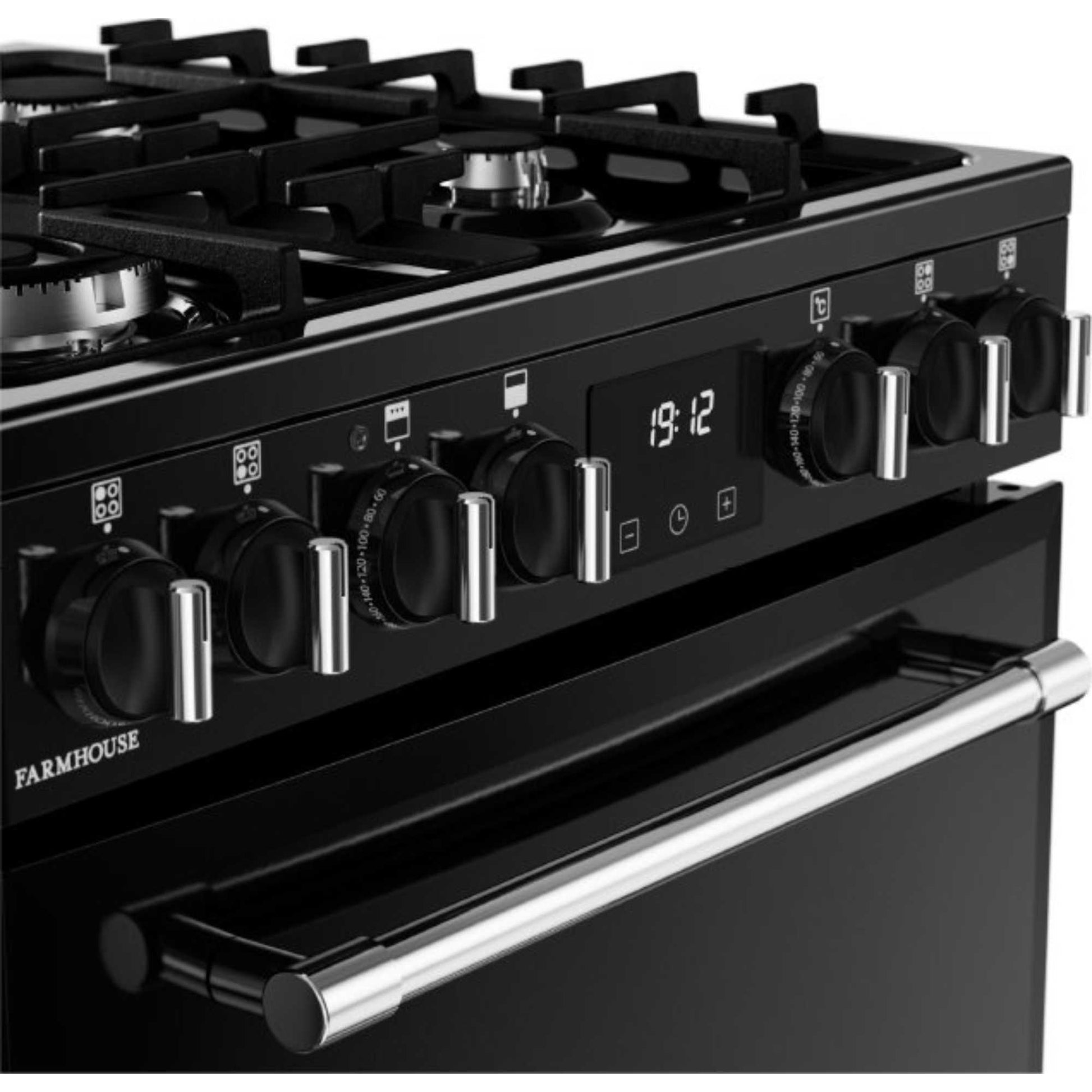 Belling Farmhouse 60DF Mini Range 60cm Dual Fuel Double Oven Cooker - MRAFHOUSE60DFBLK