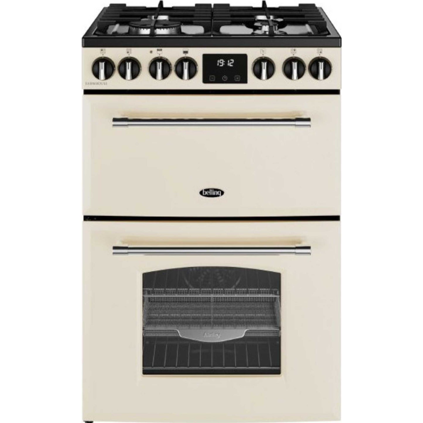 Belling Farmhouse 60DF Mini Range 60cm Dual Fuel Double Oven Cooker - MRAFHOUSE60DFCRM