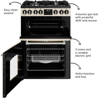 Belling Farmhouse 60DF Mini Range 60cm Dual Fuel Double Oven Cooker - MRAFHOUSE60DFCRM