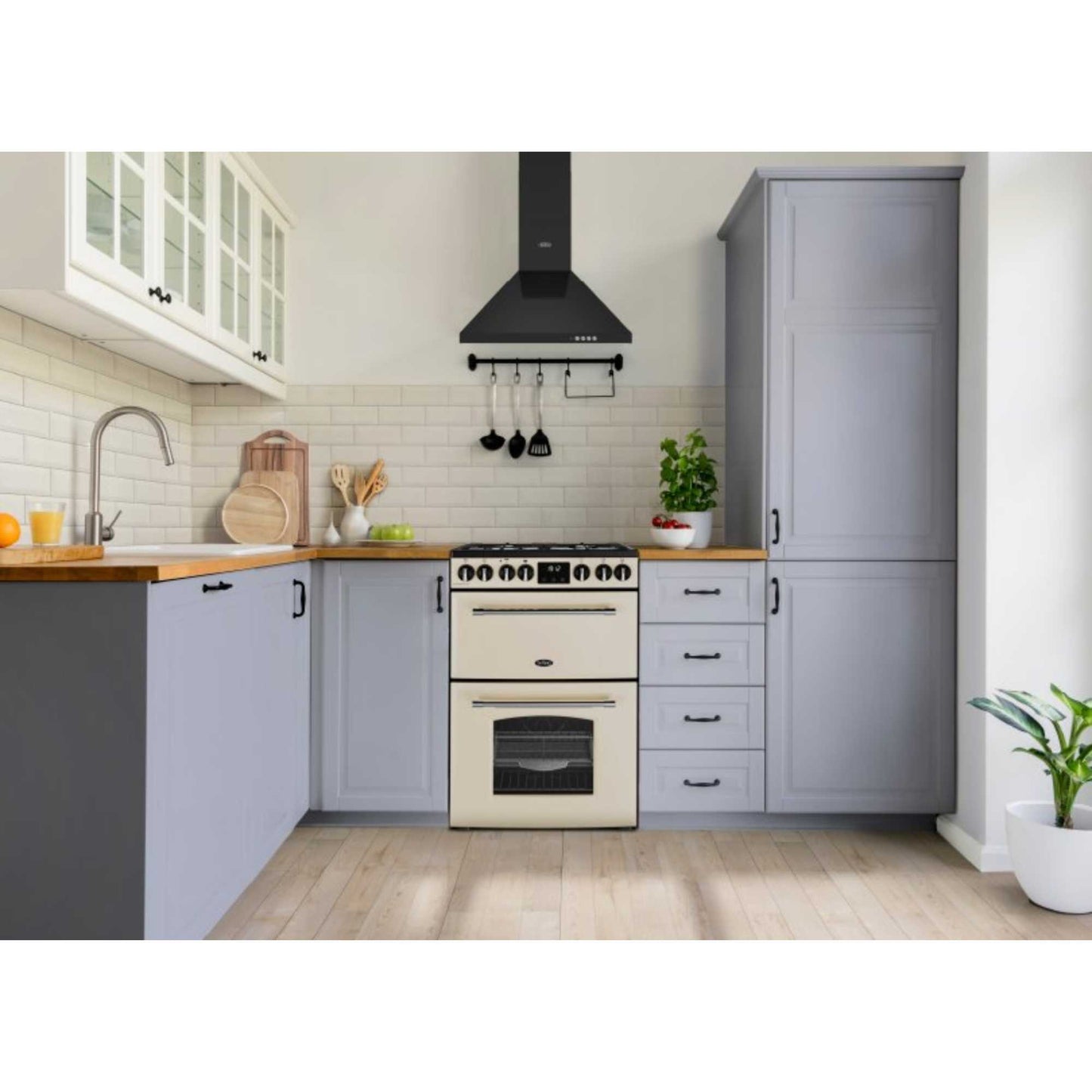 Belling Farmhouse 60DF Mini Range 60cm Dual Fuel Double Oven Cooker - MRAFHOUSE60DFCRM