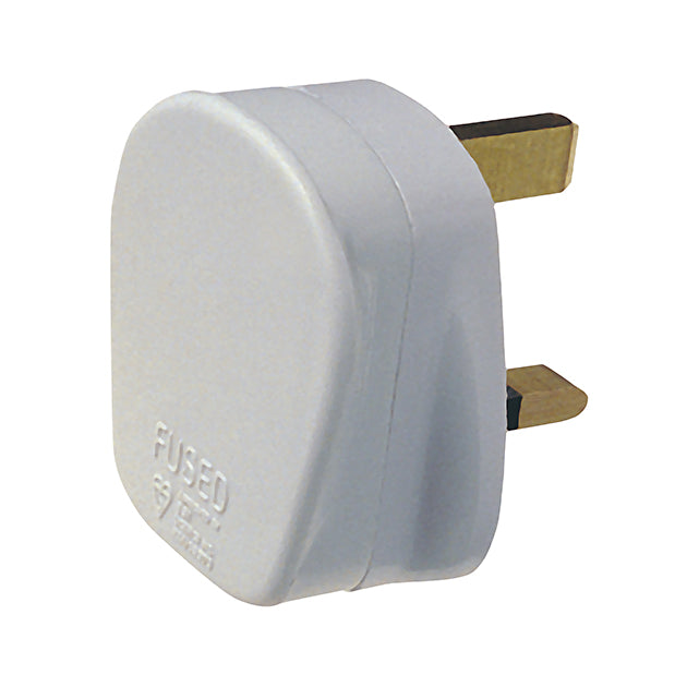 13A 3 PIN PLUG TOP WHITE